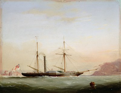 Piroscafo a pale nel Plymouth Sound al largo di Mount Edgecombe, 1841 da Nicholas Matthews Condy